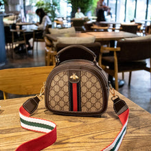 Load image into Gallery viewer, Sweet Lady Fashion Style Handbag Female 2020 Spring New Diagonal Bag PU Shoulder Bag Solid Color Small Round Bag Printing PVC