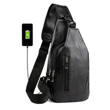 Load image into Gallery viewer, Male Shoulder Bag USB Charging Crossbody Chest Bag For Men Anti Theft Chest Waist Pack Trip Messenger Bags Single Strap Back Bag - Motolayo