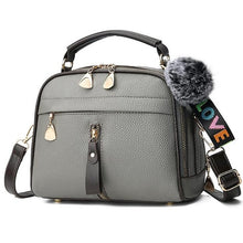 Load image into Gallery viewer, PU Leather Handbag For Women Girl Fashion Tassel Messenger Bags With Ball Bolsa Female Shoulder Bags Ladies Party Crossby Bag