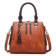 Load image into Gallery viewer, PU Leather Handbag For Women Girl Fashion Tassel Messenger Bags With Ball Bolsa Female Shoulder Bags Ladies Party Crossby Bag
