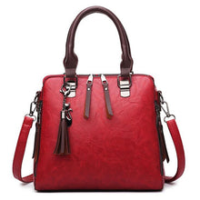 Load image into Gallery viewer, PU Leather Handbag For Women Girl Fashion Tassel Messenger Bags With Ball Bolsa Female Shoulder Bags Ladies Party Crossby Bag