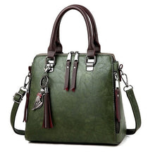 Load image into Gallery viewer, PU Leather Handbag For Women Girl Fashion Tassel Messenger Bags With Ball Bolsa Female Shoulder Bags Ladies Party Crossby Bag