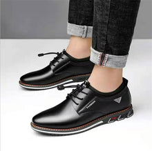 Load image into Gallery viewer, Newest Luxury Pointed Toe Casual Leather Shoes Men's Fashion Lace Up Business Dress Oxfords Solid Wedding Office Males Flats Man - Motolayo