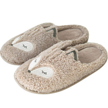 Load image into Gallery viewer, Winter Warm Home Women Fur Slippers Cute Fox Unicorn Bear Animals Indoor Cotton Ladies Slippers Soft Memory Foam Couples Shoes - Motolayo
