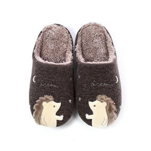 Load image into Gallery viewer, Winter Warm Home Women Fur Slippers Cute Fox Unicorn Bear Animals Indoor Cotton Ladies Slippers Soft Memory Foam Couples Shoes - Motolayo