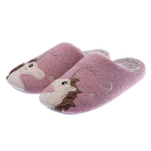 Load image into Gallery viewer, Winter Warm Home Women Fur Slippers Cute Fox Unicorn Bear Animals Indoor Cotton Ladies Slippers Soft Memory Foam Couples Shoes - Motolayo