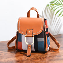 Load image into Gallery viewer, Women designer backpack with multipl uaing pu leather backpack new women grid backpack female school bag girls travel bag purse - Motolayo