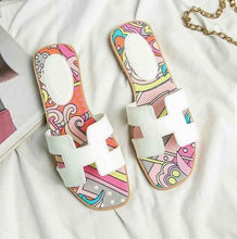 Load image into Gallery viewer, Plus Size 43 Slippers Women Summer Genuine Leather Luxury Shoes Women Designers Mule Sandals Ladies Slides