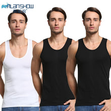 Load image into Gallery viewer, 3Pcs/Lot Summer Men Cotton Underwear Mens Undershirt Transparent Shirts Male Bodyshaper Fitness Wrestling Singlets - Motolayo
