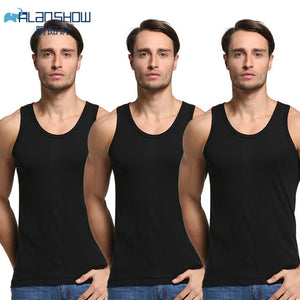 3Pcs/Lot Summer Men Cotton Underwear Mens Undershirt Transparent Shirts Male Bodyshaper Fitness Wrestling Singlets - Motolayo