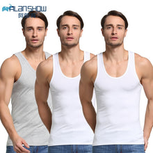 Load image into Gallery viewer, 3Pcs/Lot Summer Men Cotton Underwear Mens Undershirt Transparent Shirts Male Bodyshaper Fitness Wrestling Singlets - Motolayo
