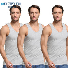 Load image into Gallery viewer, 3Pcs/Lot Summer Men Cotton Underwear Mens Undershirt Transparent Shirts Male Bodyshaper Fitness Wrestling Singlets - Motolayo
