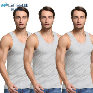 3Pcs/Lot Summer Men Cotton Underwear Mens Undershirt Transparent Shirts Male Bodyshaper Fitness Wrestling Singlets - Motolayo