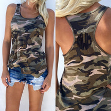 Load image into Gallery viewer, women tank top Summer Casual Sport Camouflage Elastic Tops Vest lady bodybuilding musculation singlet muscle shirt camiseta 2020 - Motolayo
