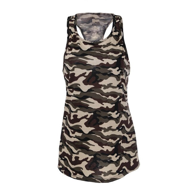 women tank top Summer Casual Sport Camouflage Elastic Tops Vest lady bodybuilding musculation singlet muscle shirt camiseta 2020