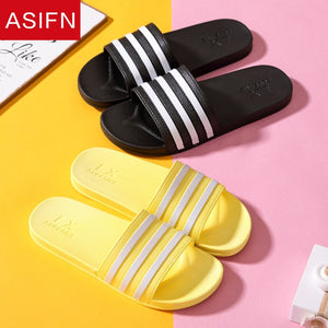 ASIFN Home Slippers for Men Non-slip Female Summer Indoor Bathing Couple Slides Male Flip Flops Chanclas Hombre Shoes Man