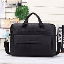 Load image into Gallery viewer, Men Genuine Leather Handbags Casual Leather Laptop Bags Male Business Travel Messenger Bags Men&#39;s Crossbody Shoulder Bag - Motolayo
