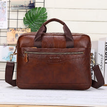 Load image into Gallery viewer, Men Genuine Leather Handbags Casual Leather Laptop Bags Male Business Travel Messenger Bags Men&#39;s Crossbody Shoulder Bag - Motolayo
