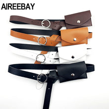 Load image into Gallery viewer, AIREEBAY Women Waist Belts Bags Leather Ladies Waist Pack  Women Dress Skirt Decoration Small Fanny Pack - Motolayo
