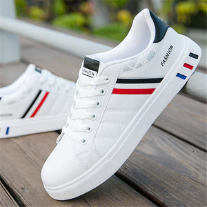 New 2020 Men Casual Shoes Men Leather Flat Shoes Lace-up Low Top Sneakers Breathable Male Shoes Fashion Sneskers Tenis Masculino