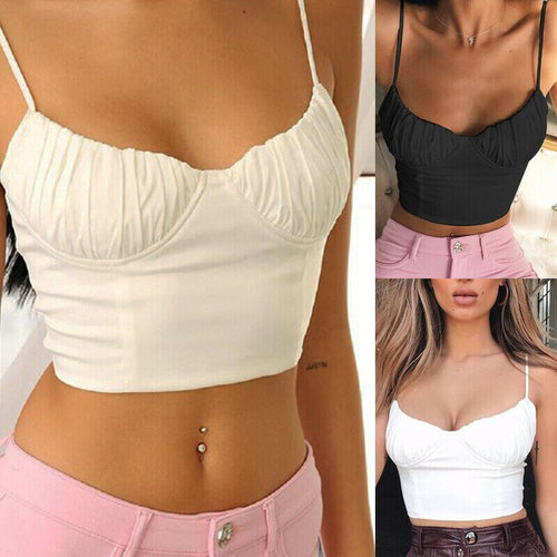 Fashion Hot Summer Sexy Ladies Girls Backless Solid Bow Tank Top Bustier Bra Vest Crop Top Women Singlet New Design Skinny Camis - Motolayo