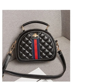 Sweet Lady Fashion Style Handbag Female 2020 Spring New Diagonal Bag PU Shoulder Bag Solid Color Small Round Bag Printing PVC