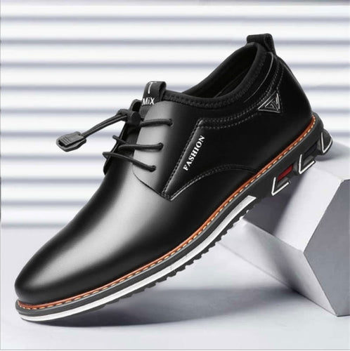 Newest Luxury Pointed Toe Casual Leather Shoes Men's Fashion Lace Up Business Dress Oxfords Solid Wedding Office Males Flats Man - Motolayo