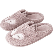 Load image into Gallery viewer, Winter Warm Home Women Fur Slippers Cute Fox Unicorn Bear Animals Indoor Cotton Ladies Slippers Soft Memory Foam Couples Shoes - Motolayo
