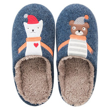 Load image into Gallery viewer, Winter Warm Home Women Fur Slippers Cute Fox Unicorn Bear Animals Indoor Cotton Ladies Slippers Soft Memory Foam Couples Shoes - Motolayo
