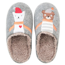 Load image into Gallery viewer, Winter Warm Home Women Fur Slippers Cute Fox Unicorn Bear Animals Indoor Cotton Ladies Slippers Soft Memory Foam Couples Shoes - Motolayo
