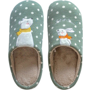 Winter Warm Home Women Fur Slippers Cute Fox Unicorn Bear Animals Indoor Cotton Ladies Slippers Soft Memory Foam Couples Shoes - Motolayo