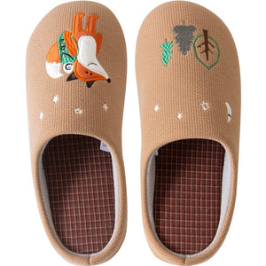 Winter Warm Home Women Fur Slippers Cute Fox Unicorn Bear Animals Indoor Cotton Ladies Slippers Soft Memory Foam Couples Shoes - Motolayo