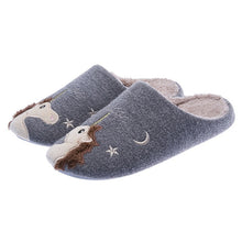 Load image into Gallery viewer, Winter Warm Home Women Fur Slippers Cute Fox Unicorn Bear Animals Indoor Cotton Ladies Slippers Soft Memory Foam Couples Shoes - Motolayo
