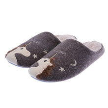 Load image into Gallery viewer, Winter Warm Home Women Fur Slippers Cute Fox Unicorn Bear Animals Indoor Cotton Ladies Slippers Soft Memory Foam Couples Shoes - Motolayo
