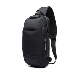 Sling Waterproof Reflective Men Chest Bags Anti Theft lock USB Charging Interface Male Shoulder Messenger Bag