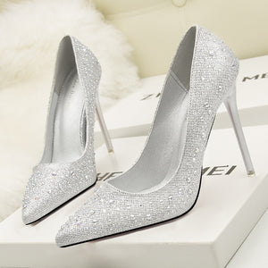 Women Pumps Sexy Wedding Shoes Bling High Heels Women Heel Shoes Gold Sequins Gradient Stiletto Ladies Shoes X9X00219 - Motolayo