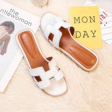 Load image into Gallery viewer, Plus Size 43 Slippers Women Summer Genuine Leather Luxury Shoes Women Designers Mule Sandals Ladies Slides
