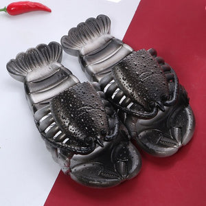 BONJEAN 2020 Fashion Summer Shoes Ladies Slippers Casual Plus Size Cartoon Lobster Cute Foot Wear Female Flat Slippers BJ2707