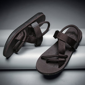 2020 New Roman Sandals Male Summer Rope Beach Sandals Man Flip Flops Flat Platform Slippers Slides Casual Sandalias Hombre