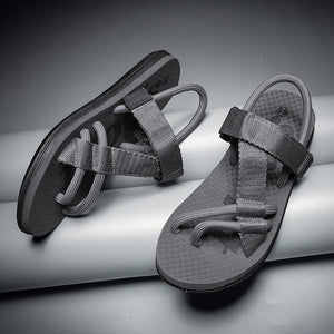 2020 New Roman Sandals Male Summer Rope Beach Sandals Man Flip Flops Flat Platform Slippers Slides Casual Sandalias Hombre