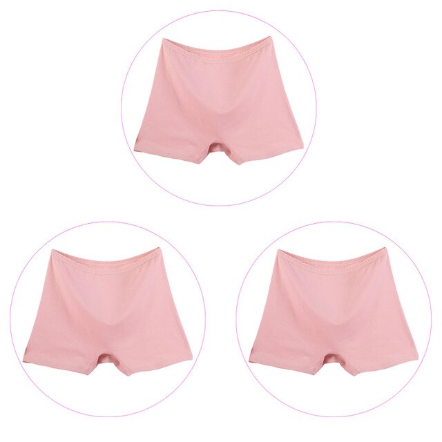 3 Pieces/Pack 6XL Big Size Boyshorts Women Underwear Boxer Female Safety Short Pants Large Size Ladies Cotton Panties