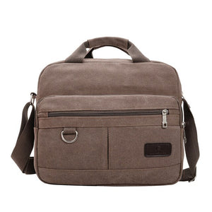 New Fashion Men's Casual Shoulder Messenger Bag Male Casual Canvas Travel Shoulder Bags Solid Color Fashion Crossbody Bags